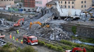 Buscan a desaparecidos en los escombros del puente genovés