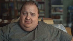 Brendan Fraser está nominado al Oscar por su interpretación de un profesor que sufre de obesidad mórbida.