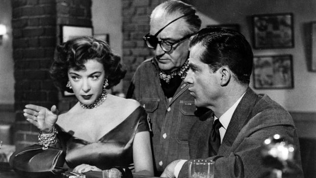Ida Lupino, Fritz Lang y Dana Andrews en el rodaje de 