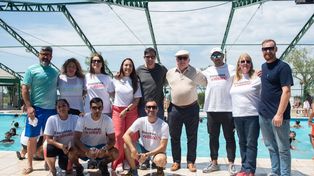 Autoridades provinciuales y comunales recorrieron el prewdio del Polideportivo Comunal donde funciona la Escuela de Verano.