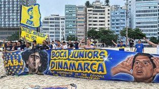 Los hinchas de Boca que viajaron a Brasil convocaron a un banderazo para hoy a las 16 en Copacabana de cara a la final de la Copa Libertadores