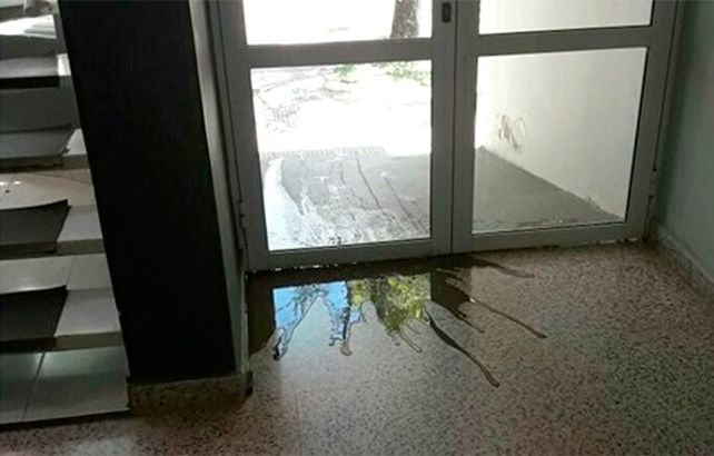 Se hartó y tiró un balde con excremento en la Municipalidad