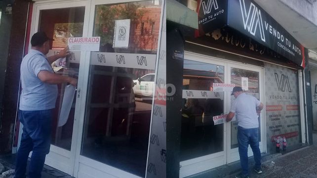 Clausuraron una concesionaria por no tener la habilitación para funcionar