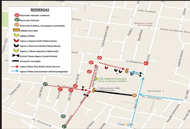 Difundieron las medidas de seguridad para el partido entre Juventud Unida y Unión