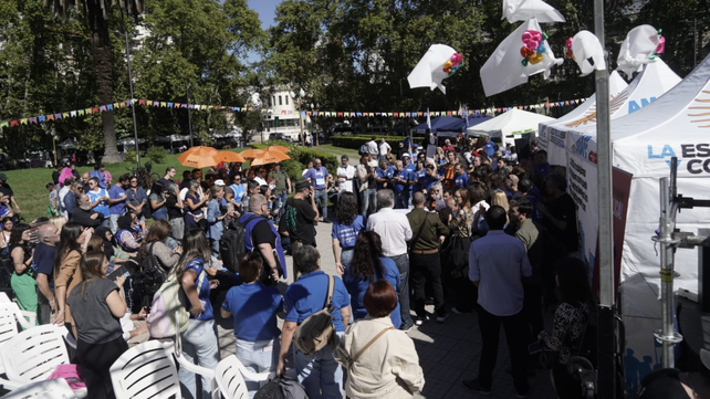 La Carpa Blanca de los docentes estará durante tres días consecutivos en la plaza San Martín.
