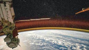 La postal de la atmósfera de la Tierra