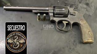 El arma secuestrada, un revolver calibre 38