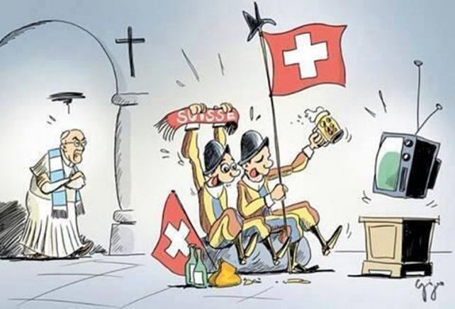 Francisco, en guerra contra la guardia suiza