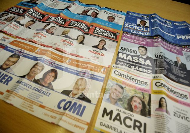 La mesa. Cuando los santafesinos ingresen al cuarto oscuro se encontrarán con siete boletas