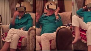 Desopilante video de una abuela que entró en pánico al sentir que era perseguida por dinosaurios