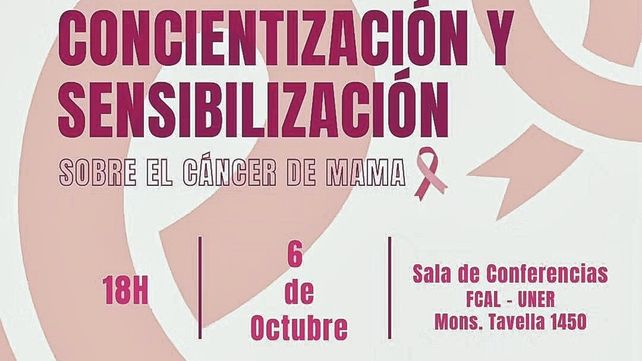 Cáncer de mama: conversatorio en la UNER