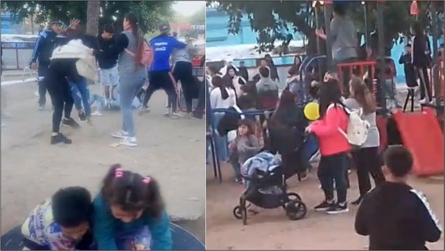 Gresca en la plaza de Rincón durante los festejos por el Mes de las Infancias: siete personas heridas, niños caídos y policías agredidos