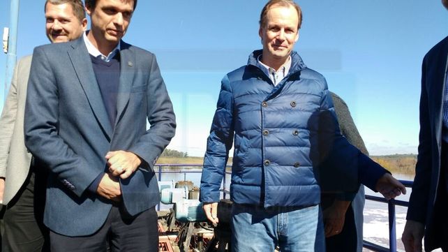 Frigerio recorrió zonas afectadas por la crecida del río Uruguay, en Concordia