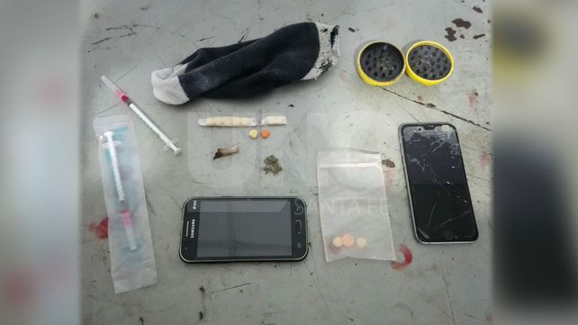 Procedimiento. El material incautado por la fuerza policial.&nbsp;