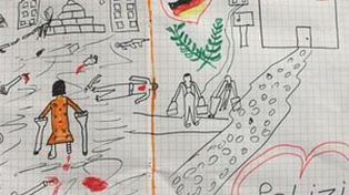 El dibujo de un chico sirio conmovió hasta las lágrimas a los miembros de la policía alemana