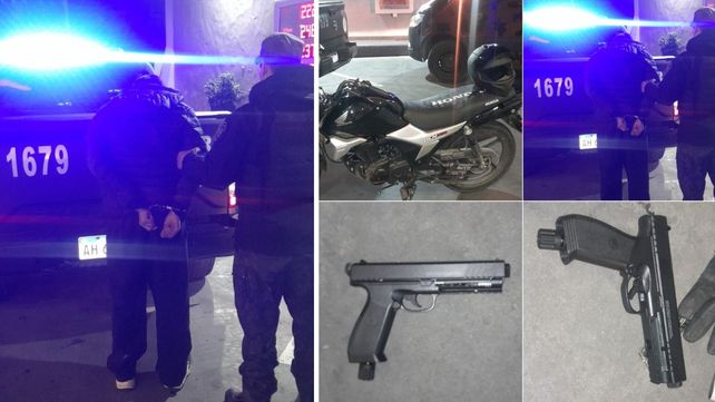 El sujeto fue trasladado a la Alcaidía de Tribunales por tentativa de robo agravado. Se secuestró un arma de aire comprimido y uan moto&nbsp;