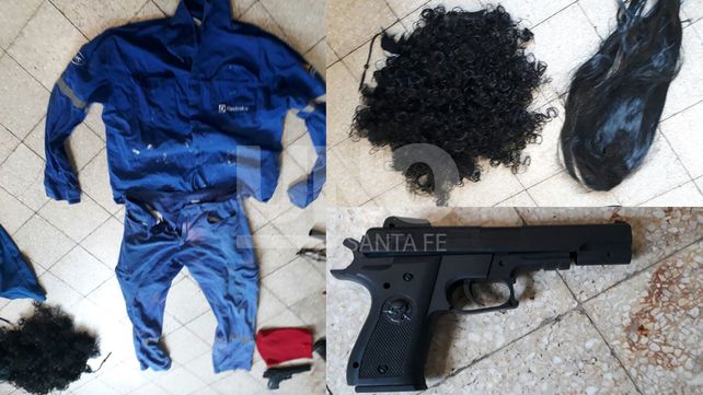 Terminó preso disfrazado de trabajador, con bigote postizo, peluca y en su auto