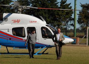 Bonfatti estrenó el helicóptero adquirido por la provincia