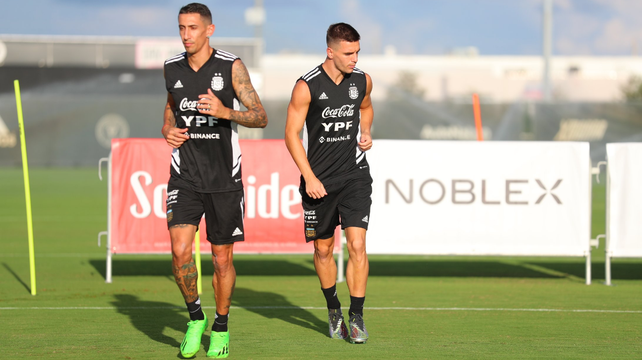Angel Di María y Giovani Lo Celso