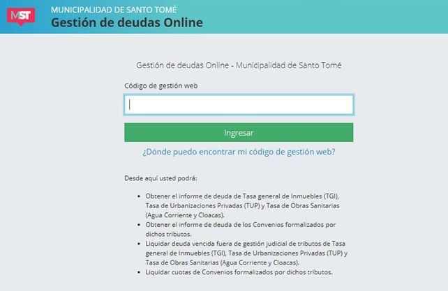 Gestión. Todo se podrá realizar a través de la página Web