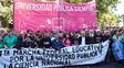 Marcha universitaria en Rosario: una multitud se moviliza hacia el Monumento a la Bandera
