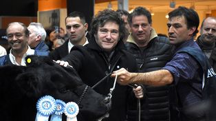 Milei prometió en La Rural que bajará retenciones en 2025