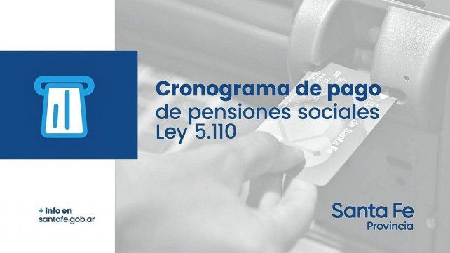 Cronograma pensiones sociales Santa Fe