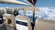 Diseñan un avión sin ventanas y con pantallas gigantes para sentirse entre las nubes