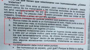 Un colegio de Paraná publicó un manual con contenido homofóbico