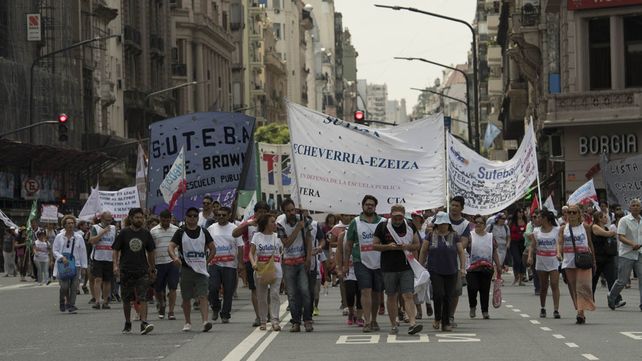 Marcha docente en Buenos Aires