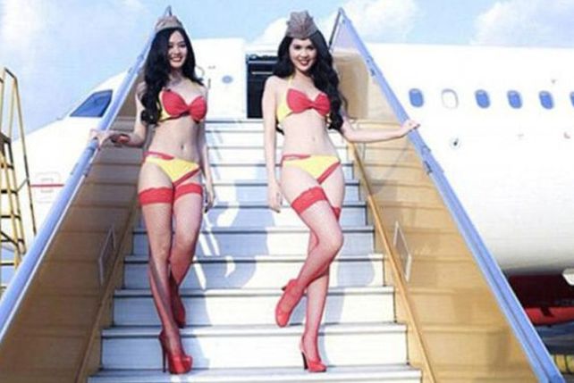 Las azafatas en lencería causan gran revuelo en Vietnam