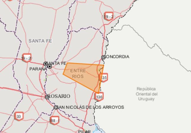 Alerta por tormentas fuertes y granizo para la región