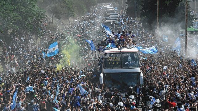Campeones del mundo. Histórico y masivo recibimiento a la Selección.&nbsp;
