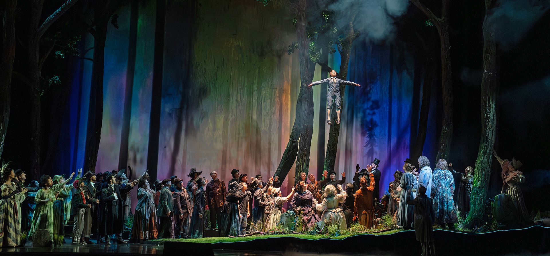 Imagen difundida por la Metropolitan Opera, muestra una escena de un ensayo de "Lincoln in the Bardo", una ópera de la compositora Missy Mazzoli y el libretista Royce Vavrek, en la Metropolitan Opera de Nueva York el 8 de octubre de 2026. (Karen Almond/MetOpera vía AP) Imagen difundida por la Metropolitan Opera, muestra una escena de un ensayo de "Lincoln in the Bardo", una ópera de la compositora Missy Mazzoli y el libretista Royce Vavrek, en la Metropolitan Opera de Nueva York el 8 de octubre de 2026. (Karen Almond/MetOpera vía AP)