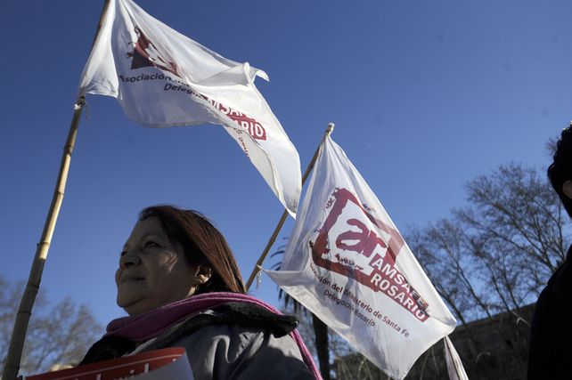 Los docentes agrupados en Amsafé Rosario adelantaron su disconformidad con la propuesta oficial. (V.Benedetto)