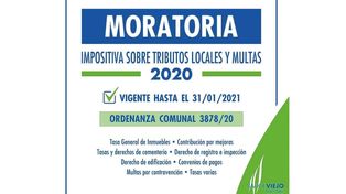 Moratoria de tributos y multas en Sauce Viejo