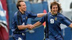Roberto Sensini y Gabriel Batistuta. Roberto Sensini y Gabriel Batistuta.