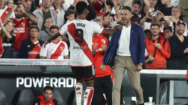 Borja salió a bancar a Demichelis en River Borja salió a bancar a Demichelis en River