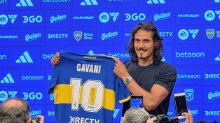 El uruguayo Edinson Cavani fue presentado como flamante refuerzo de Boca.