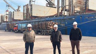 El buque Ruby Confidence carga en Ibicuy. La provincia busca consolidar al puerto de Ibicuy como centro del comercio y la producción de la región.&nbsp;