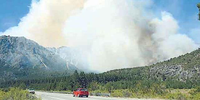 Luchan por controlar el incendio forestal desatado el mi&eacute;rcoles en El Bols&oacute;n