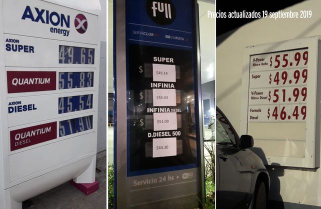 Los precios de las naftas en Santa Fe tras el nuevo aumento.