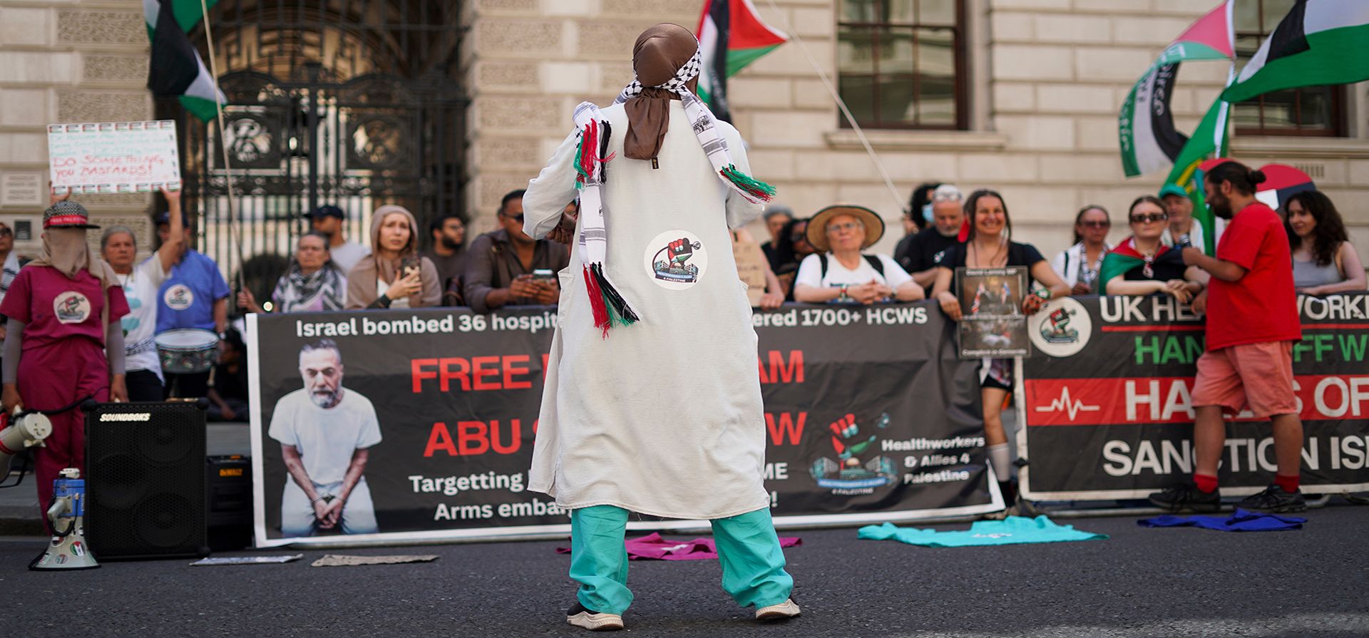 El miércoles 8 de julio de 2026 se celebró una manifestación a favor de Palestina frente al Ministerio de Asuntos Exteriores en Londres. (Foto AP/Alberto Pezzali) El miércoles 8 de julio de 2026 se celebró una manifestación a favor de Palestina frente al Ministerio de Asuntos Exteriores en Londres. (Foto AP/Alberto Pezzali)