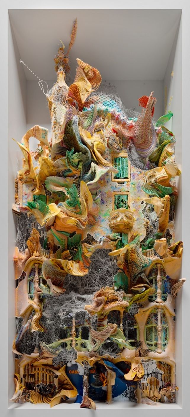 La obra del artista turno Refik Anadol que se subastará el 10 de mayo. (christies.com)