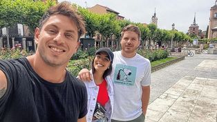 La Selfie: Nicolás Coronel fue campeón del Top 10 de Italia. En la foto, paseando con amigos en Madrid.&nbsp;
