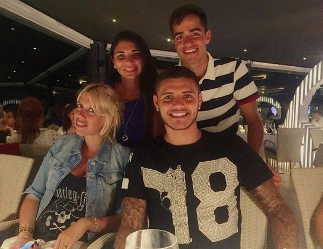 La imagen de Wanda y Mauro que apareció en las redes sociales.&nbsp;