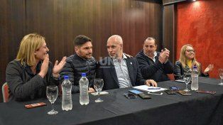 Larreta junto a Pullaro en la ciudad de Santa Fe