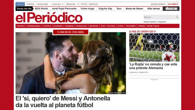 El casamiento de Messi tuvo un gran impacto en los medios españoles