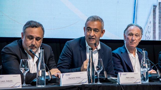 El intendente Pablo Javkin en el congreso de la Cámara Argentina de la Construcción.&nbsp;