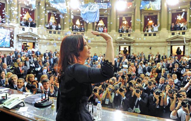 En la asamblea. Cristina hizo los anuncios en su discurso en el Congreso.